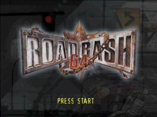 Road Rash 64 title screen for Nintendo 64